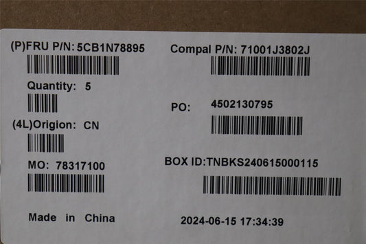 Lenovo UpperCase_UKE C 83G1 CG NFP BL 5CB1N78895