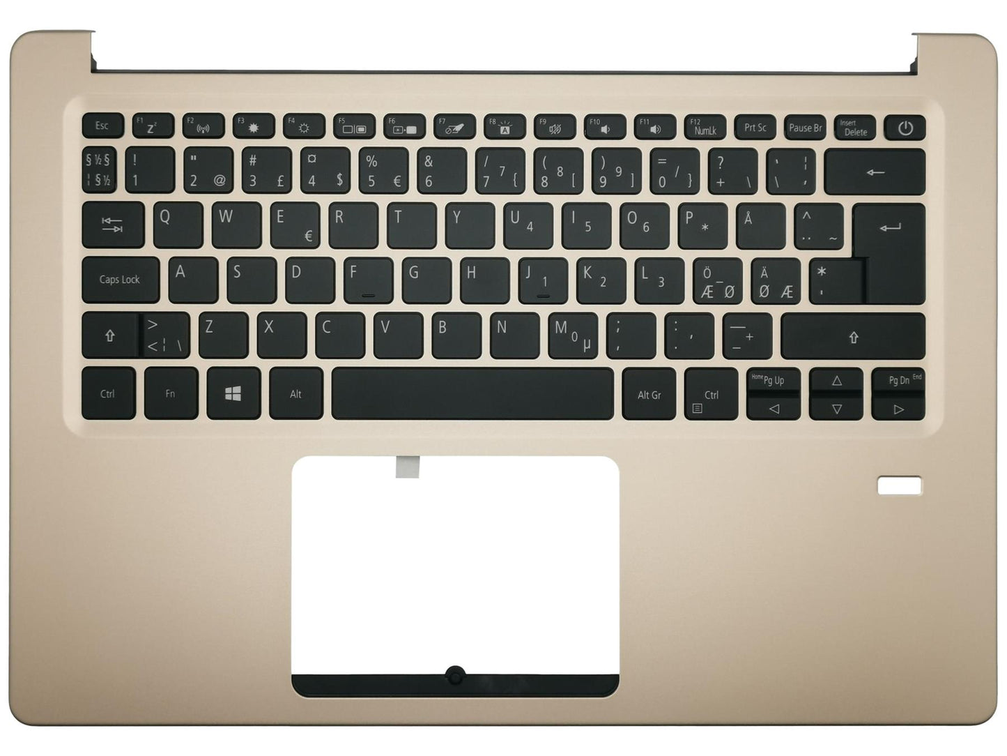 Acer Swift SF114-32 Palmrest Cover Keyboard Nordic Gold Backlit 6B.GXRN1.020