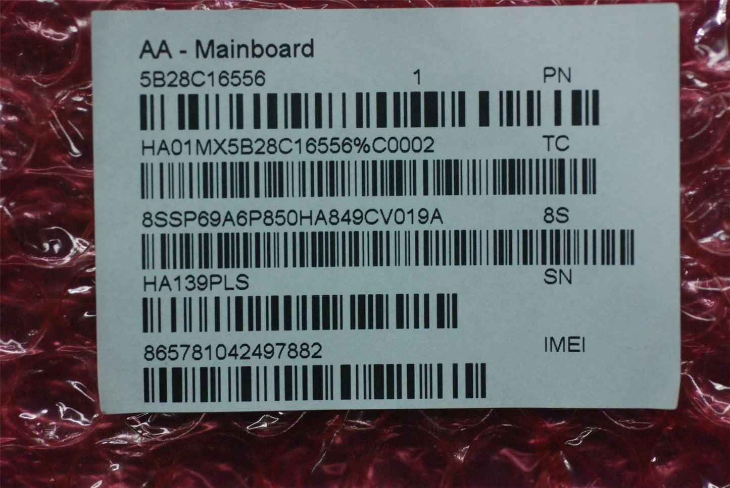 Lenovo TB-X505X MB_3+32G&*6818AA000566 CS 5B28C16556