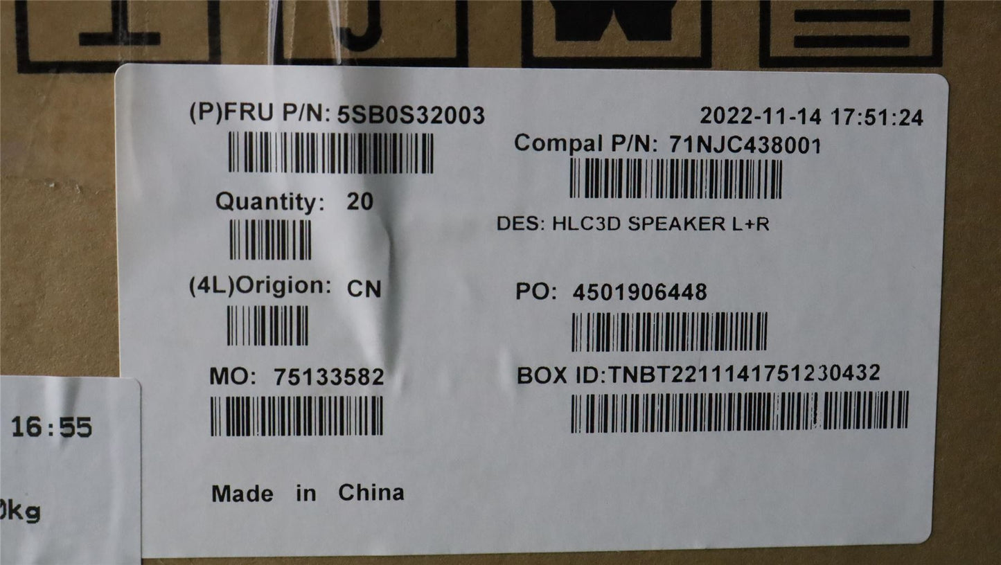 Lenovo Yoga 6 13ABR8 Speaker Speakers 5SB0S32003