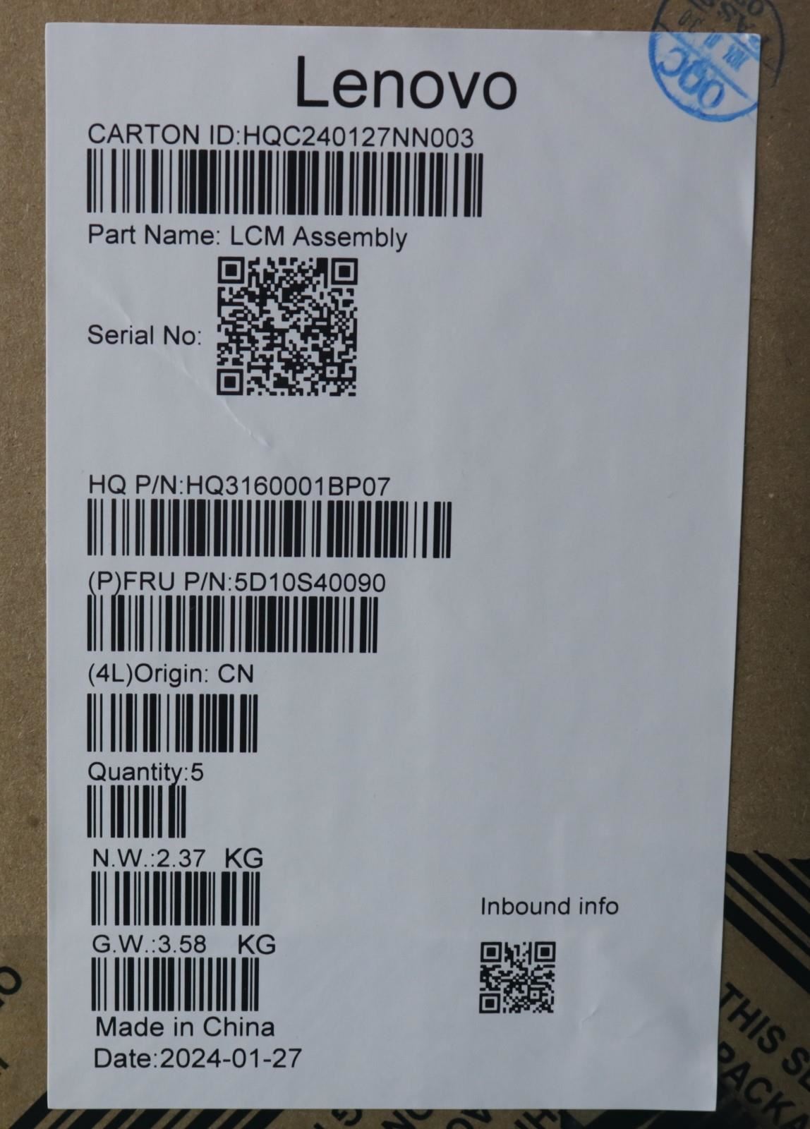 Lenovo HUD H 83E3 14 3K LG 5D10S40090