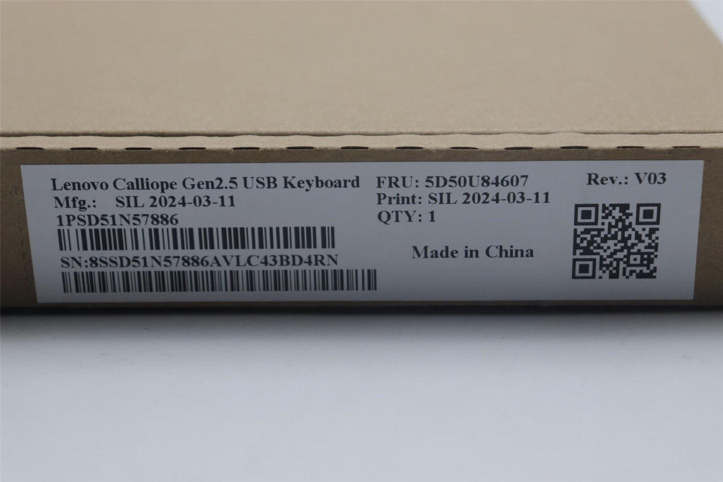 Lenovo DT_KYB Calliope USB G2.5 BK_SL 5D50U84607