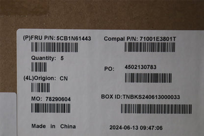 Lenovo Upper Case ASM_GER C 83FD EB BLWH 5CB1N61443