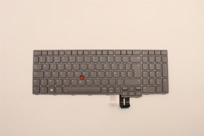 Lenovo ThinkPad P16 2 Keyboard Belgian Grey Backlit 5N21F39326