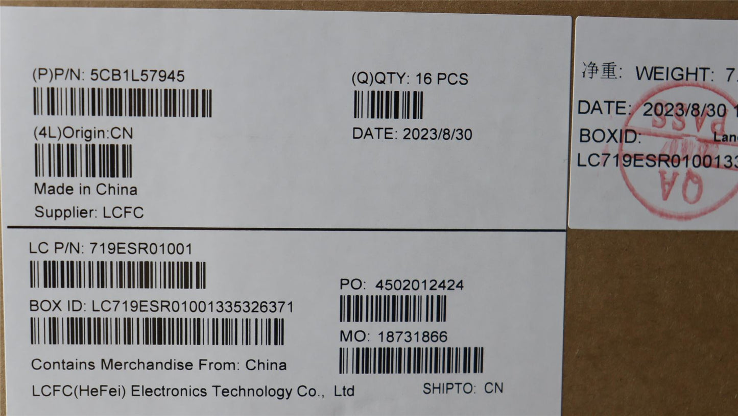 Lenovo FRU KT6D2_C_COVER_WL_SUB_ASSY_BK 5CB1L57945