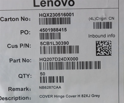 Lenovo Hinge Cover H 82XJ Grey 5CB1L30390