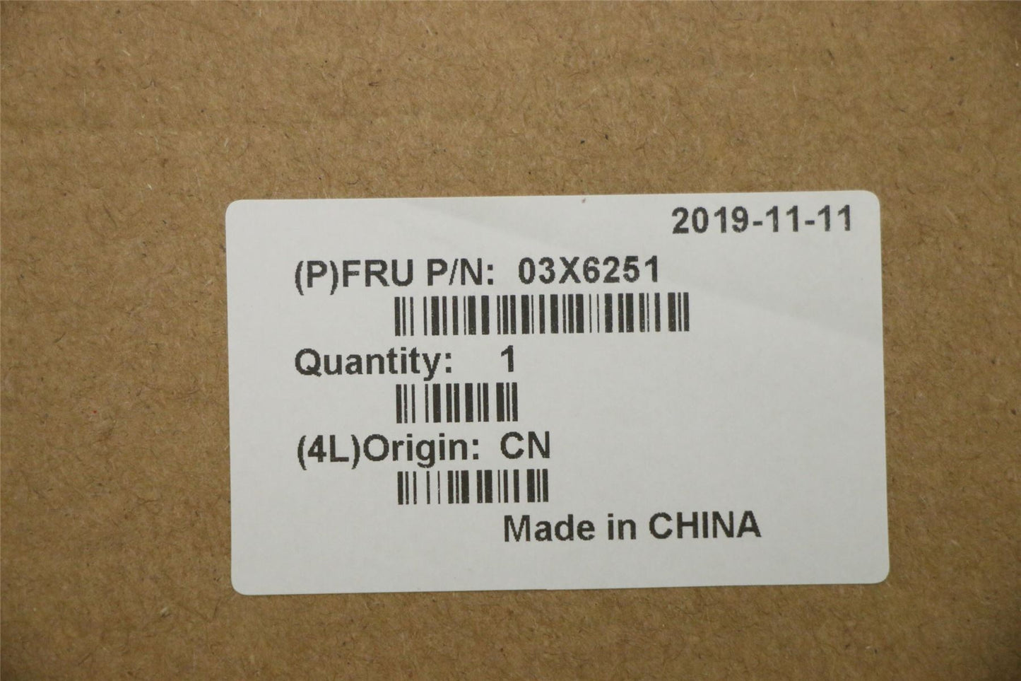 Lenovo FRU CLA input cable 03X6251