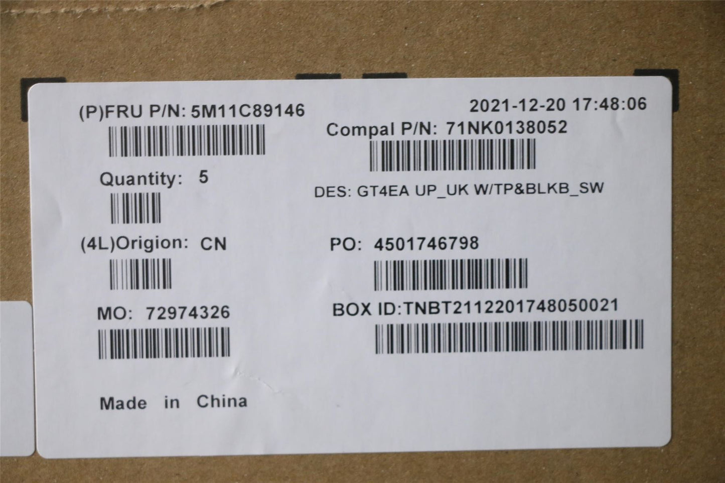 Lenovo IdeaPad 14e Gen 2 3 14APO6 Palmrest Touchpad Cover Keyboard 5M11C89146