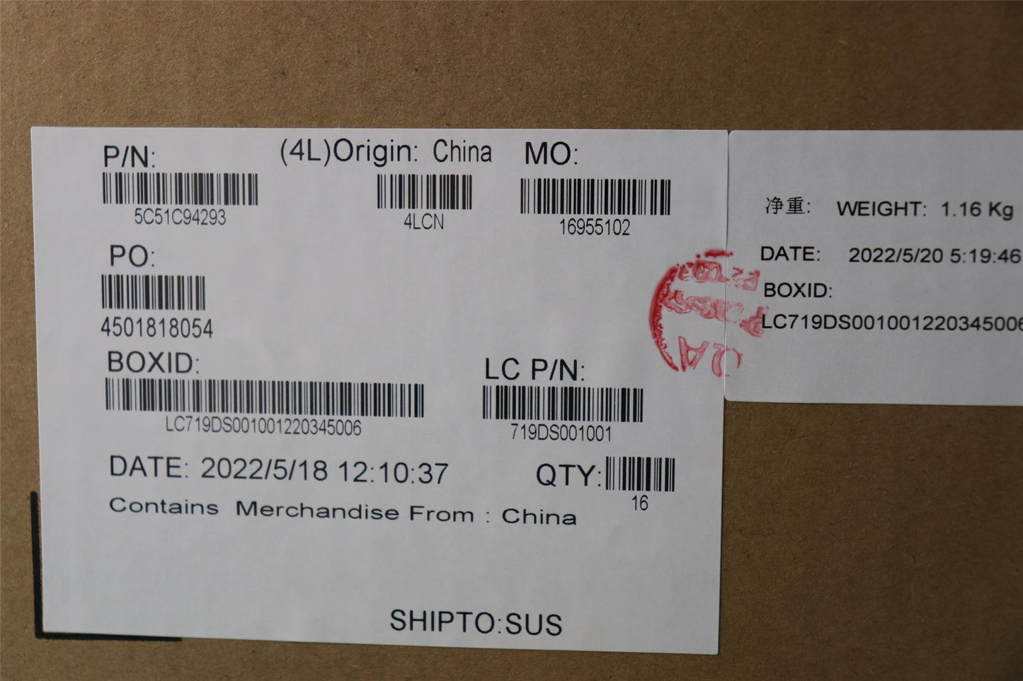 Lenovo FRU CARDPOP RJ45 BOARD 5C51C94293