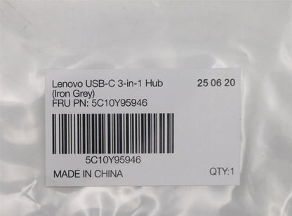 Lenovo FRU 3-in-1 Hub Iron Grey 5C10Y95946