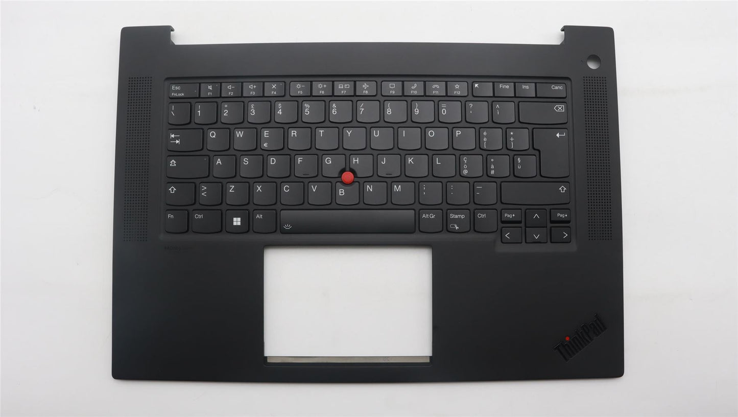 Lenovo ThinkPad P1 Gen 6 Keyboard Palmrest Top Cover Italian Black 5M11L89048