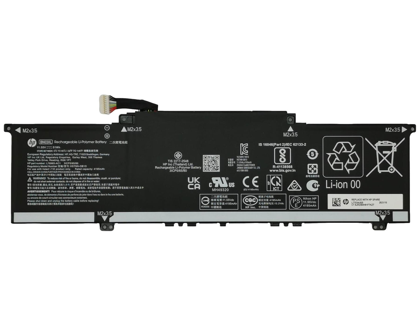 Genuine HP Envy 13-AY 13-BA 15-ED 15-EE Battery Power Supply 51Wh L77034-005