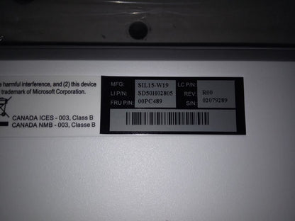 Lenovo Slim USB KB N L-W_IC Keyboard 00XH412
