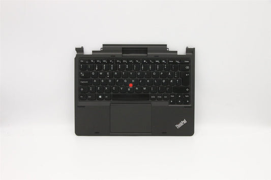 Lenovo ThinkPad Helix Palmrest Cover Touchpad Keyboard Norwegian Black 04X0641