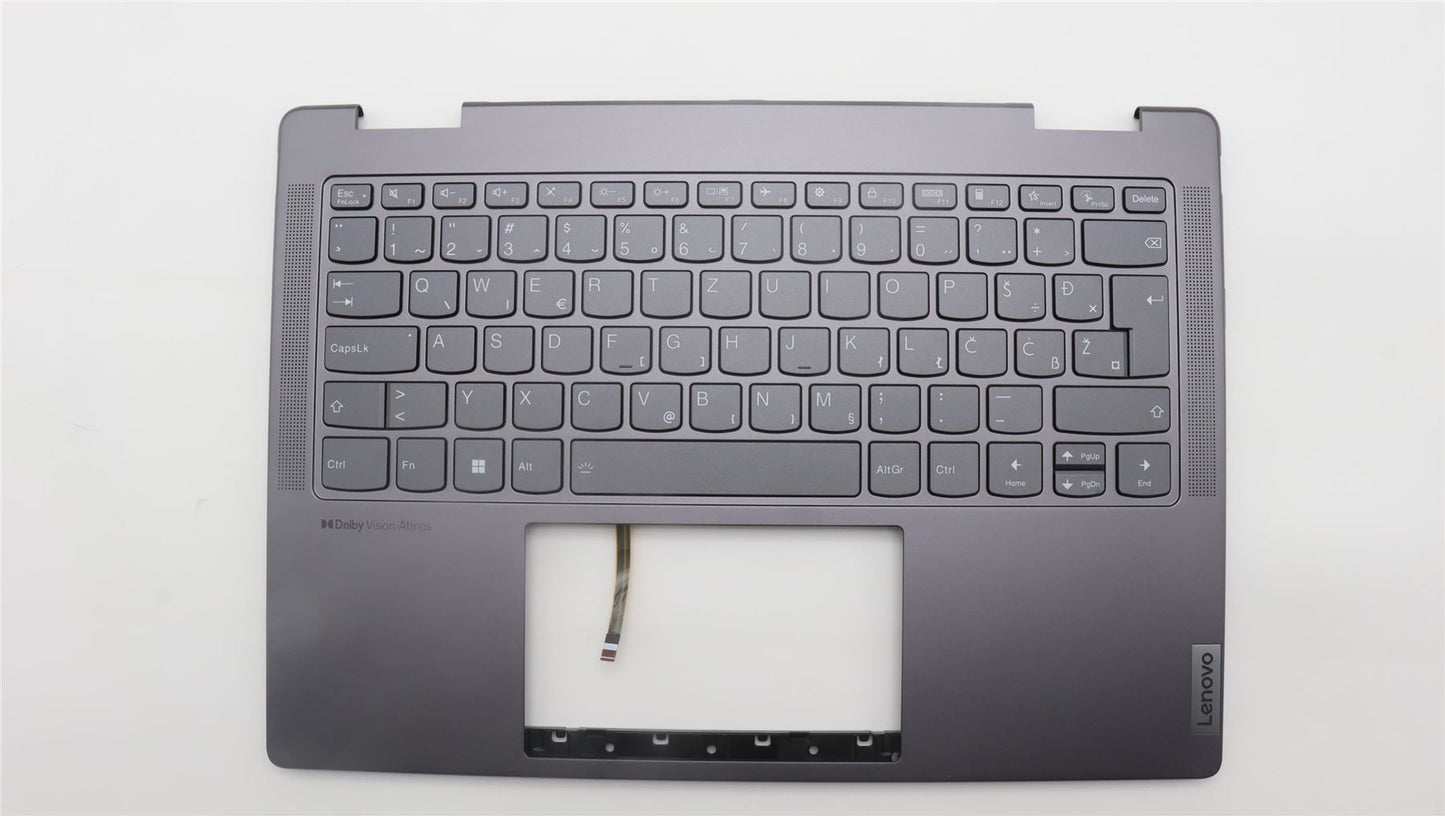 Lenovo Yoga 7 14IRL8 Keyboard Palmrest Top Cover Slovenian Storm Grey 5CB1L40831