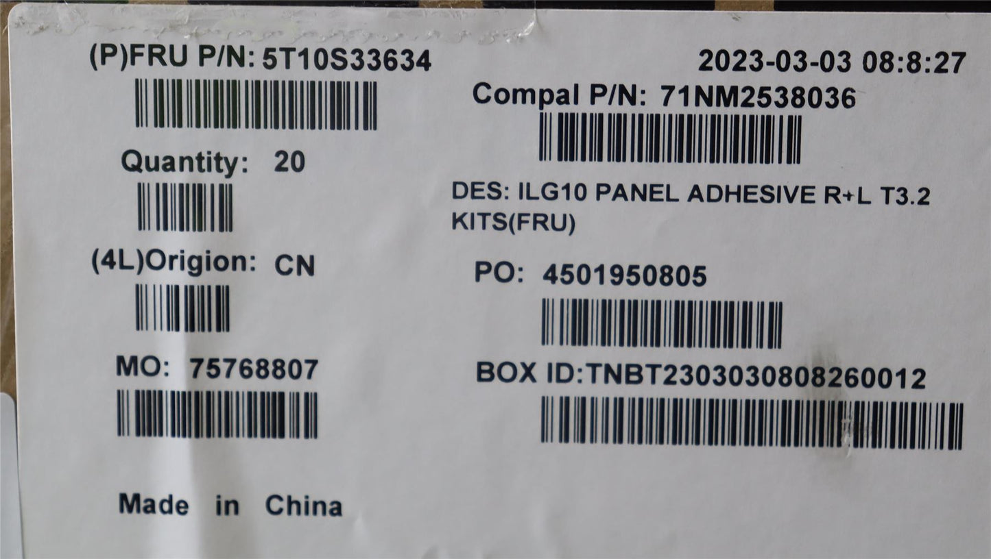 Lenovo TAPE Removable Tape R+L C 82XV T3.2 5T10S33634