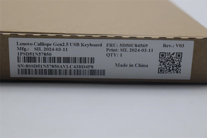Lenovo DT_KYB Calliope USB G2.5 BK_Ara-FR 5D50U84569