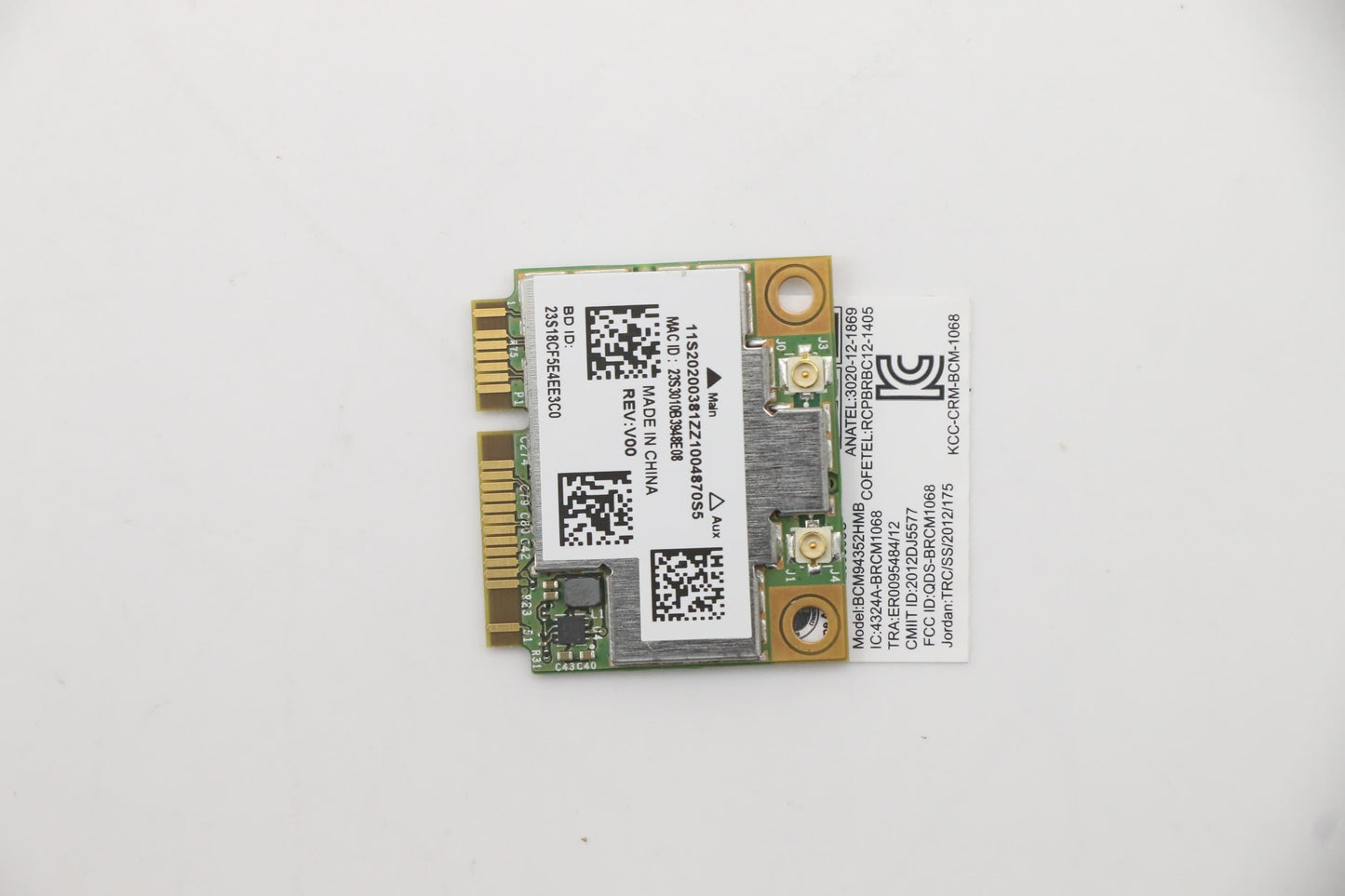 Lenovo Ltn BCM4352+20702 2x2AC+BT4.0 HMC WiFi WLAN Bluetooth 4.0 LiteOn Board 20200381
