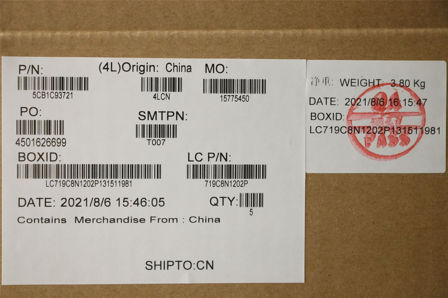 Lenovo Upper Case ASM_KOR L82K8 BK RGB 5CB1C93721