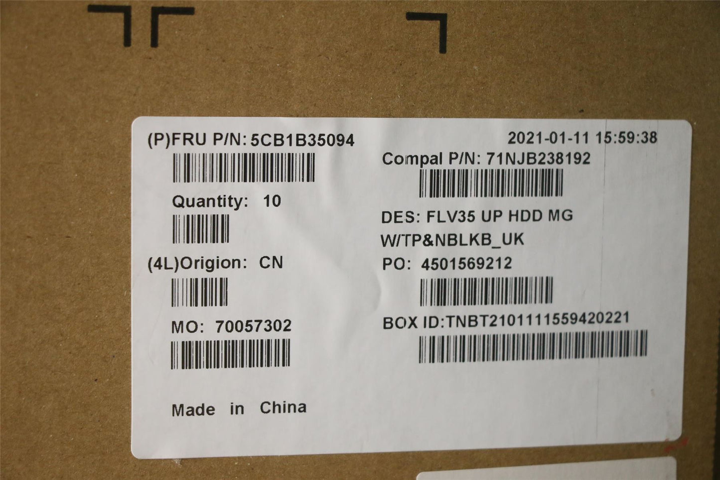Lenovo UpperCaseASM_UKE C20VE HD MGNBL 5CB1B35094