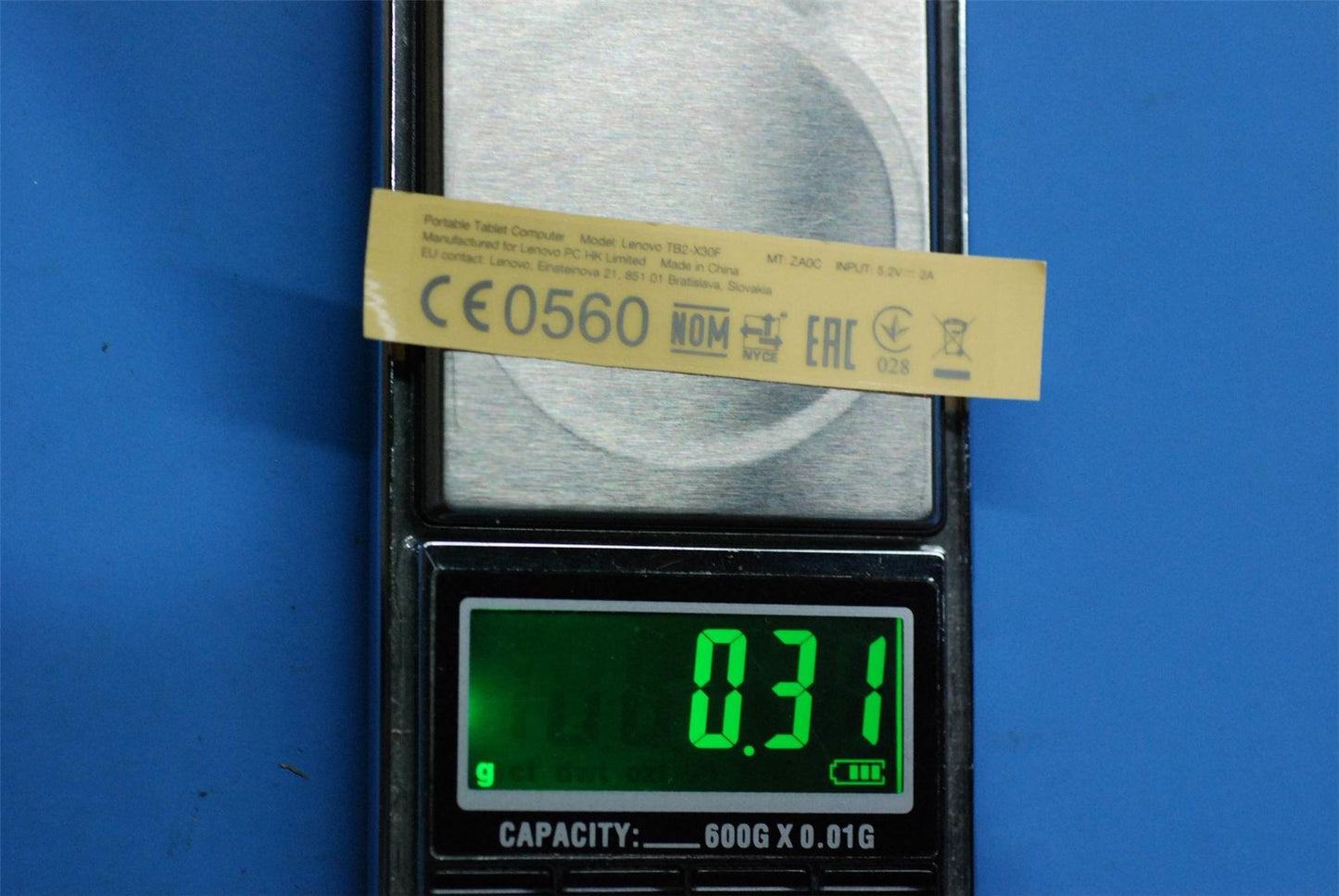 Lenovo TB2-X30F MX RatingLabel&*HQ60402422000CS 5L18C03801