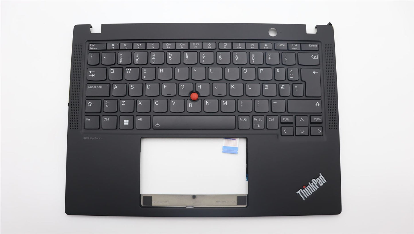 Lenovo ThinkPad X13 Gen 4 Keyboard Palmrest Top Cover Norwegian Black 5M11L86237
