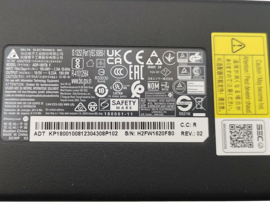 Acer Aspire A717-71G A717-72G AC Charger Adapter Power supply KP.18001.008