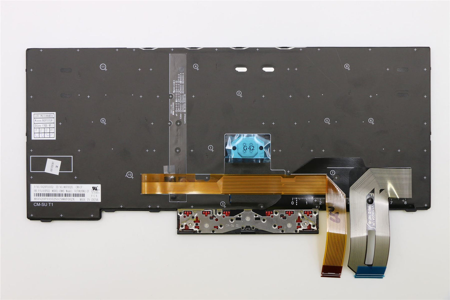 Lenovo ThinkPad T480s T490 L480 L380 L390 L490 T495 P43s Clavier Noir 01YP522