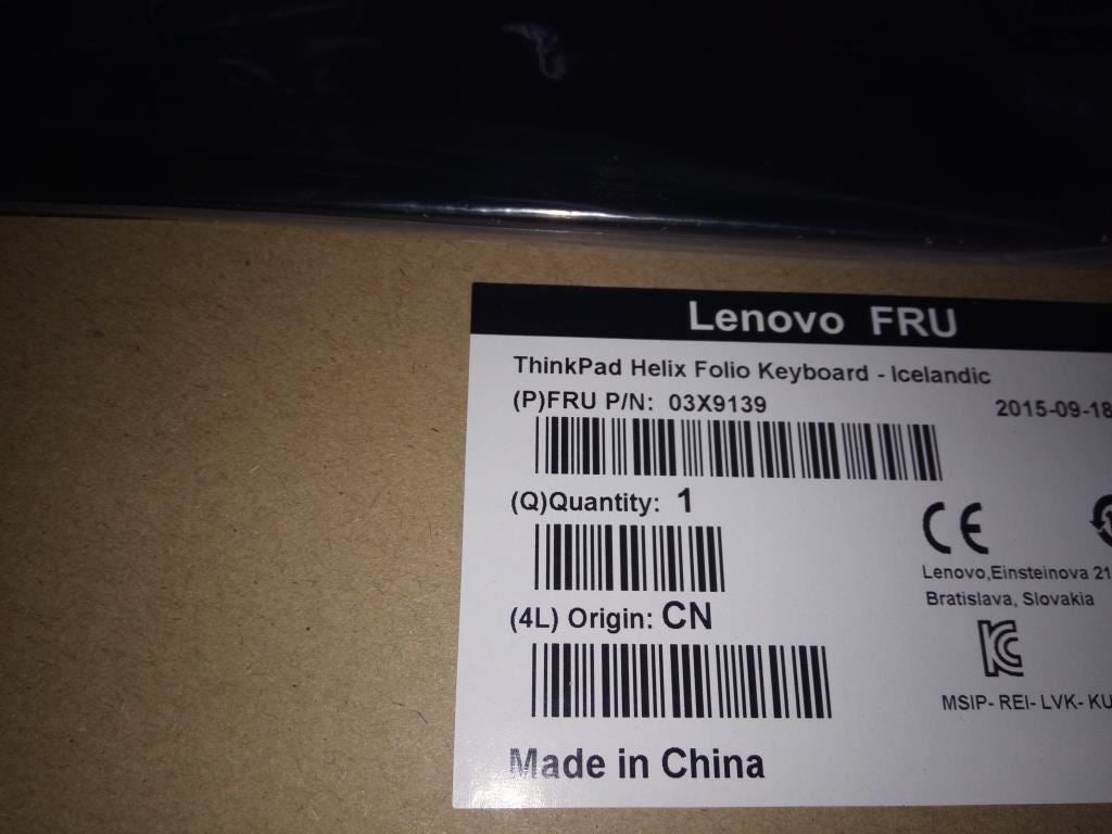 Lenovo TP Helix Folio KBD ICE Icelandic Keyboard 03X9139