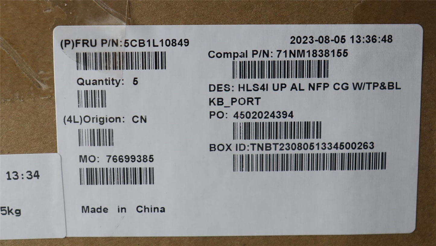 Lenovo IdeaPad 5 14ABR8 Palmrest Cover Touchpad Keyboard Portuguese 5CB1L10849