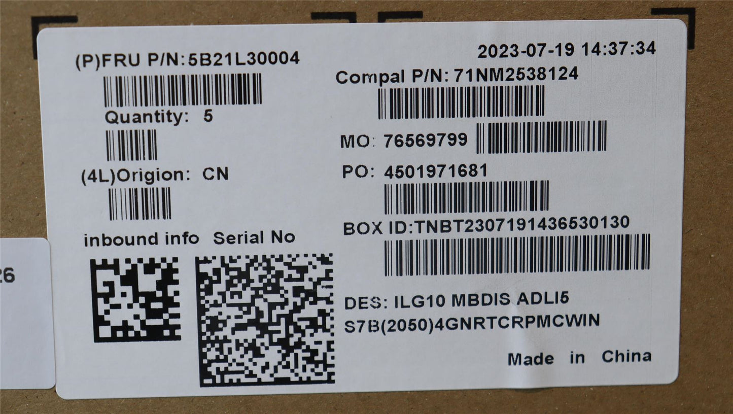 Lenovo LOQ 15IRH8 Motherboard Mainboard DIS INTELI512450H 5B21L30004