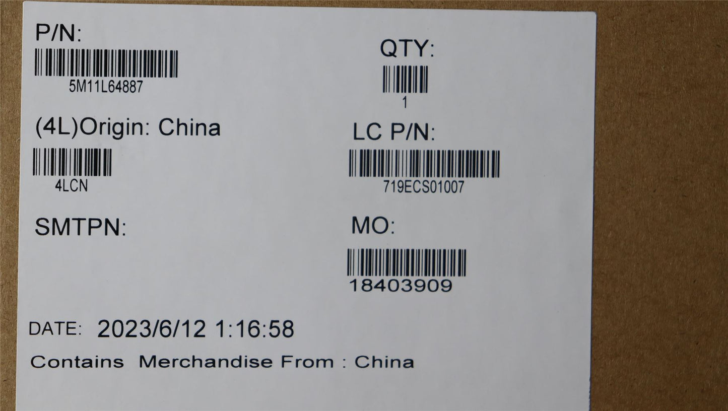 Lenovo MECH_ASM FRU 5M BEZEL+FHD TAPE AL ASM 5M11L64887