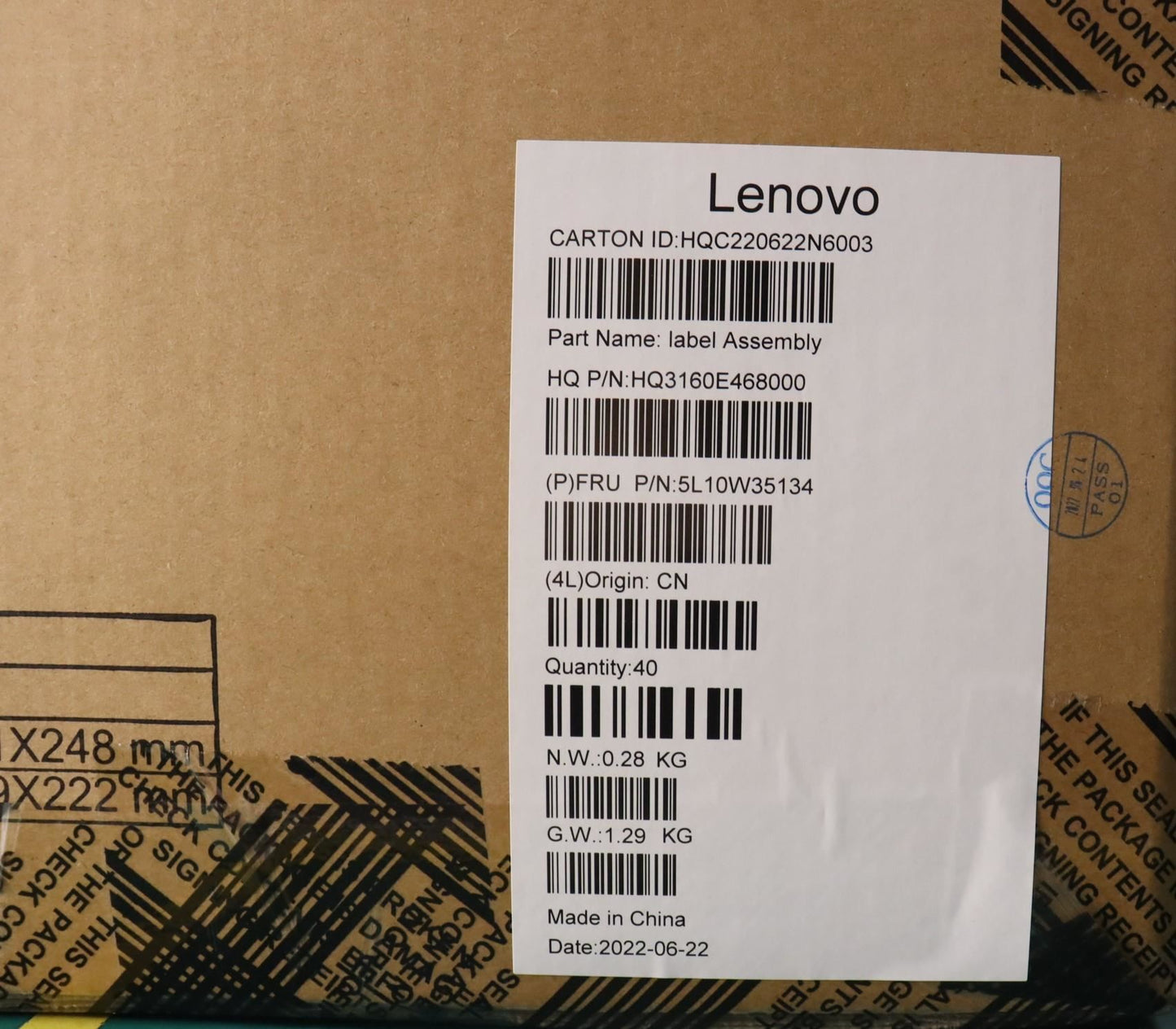 Lenovo LABEL Label H 21D1 Geo label kit 5L10W35134
