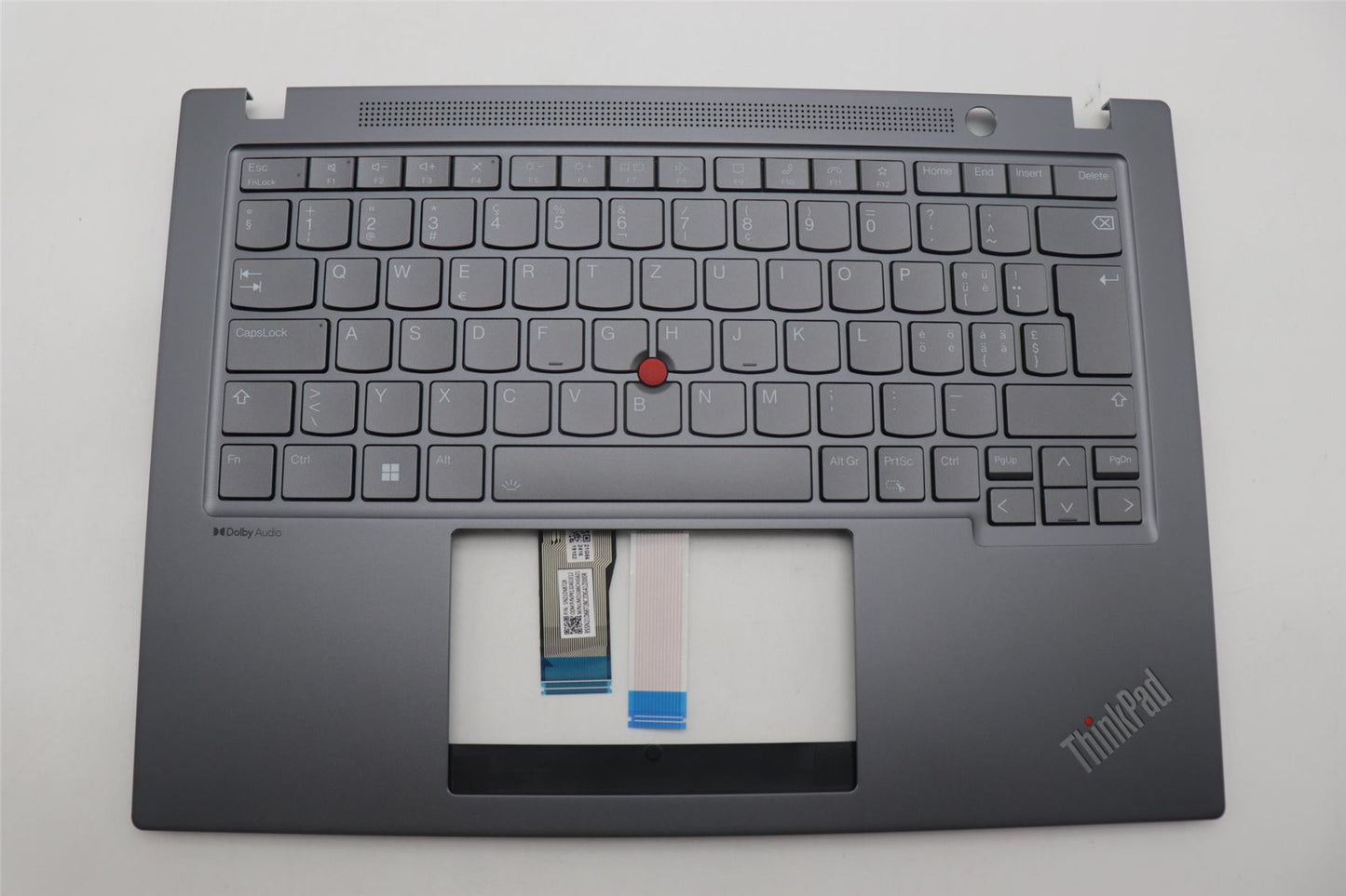 Lenovo ThinkPad T14s Gen 4 Keyboard Palmrest Top Cover Swiss Grey 5M11L59638