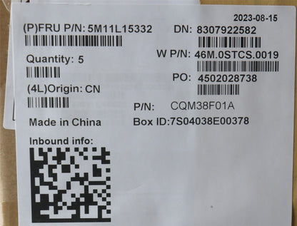 Lenovo ThinkPad X1 Gen 3 Keyboard Palmrest Top Cover US Black 5M11L15332