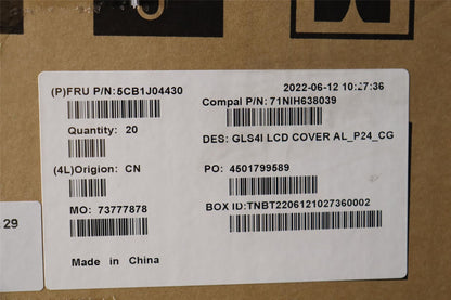 Lenovo LCD Cover C 82SD AL_2.4t_CG 5CB1J04430