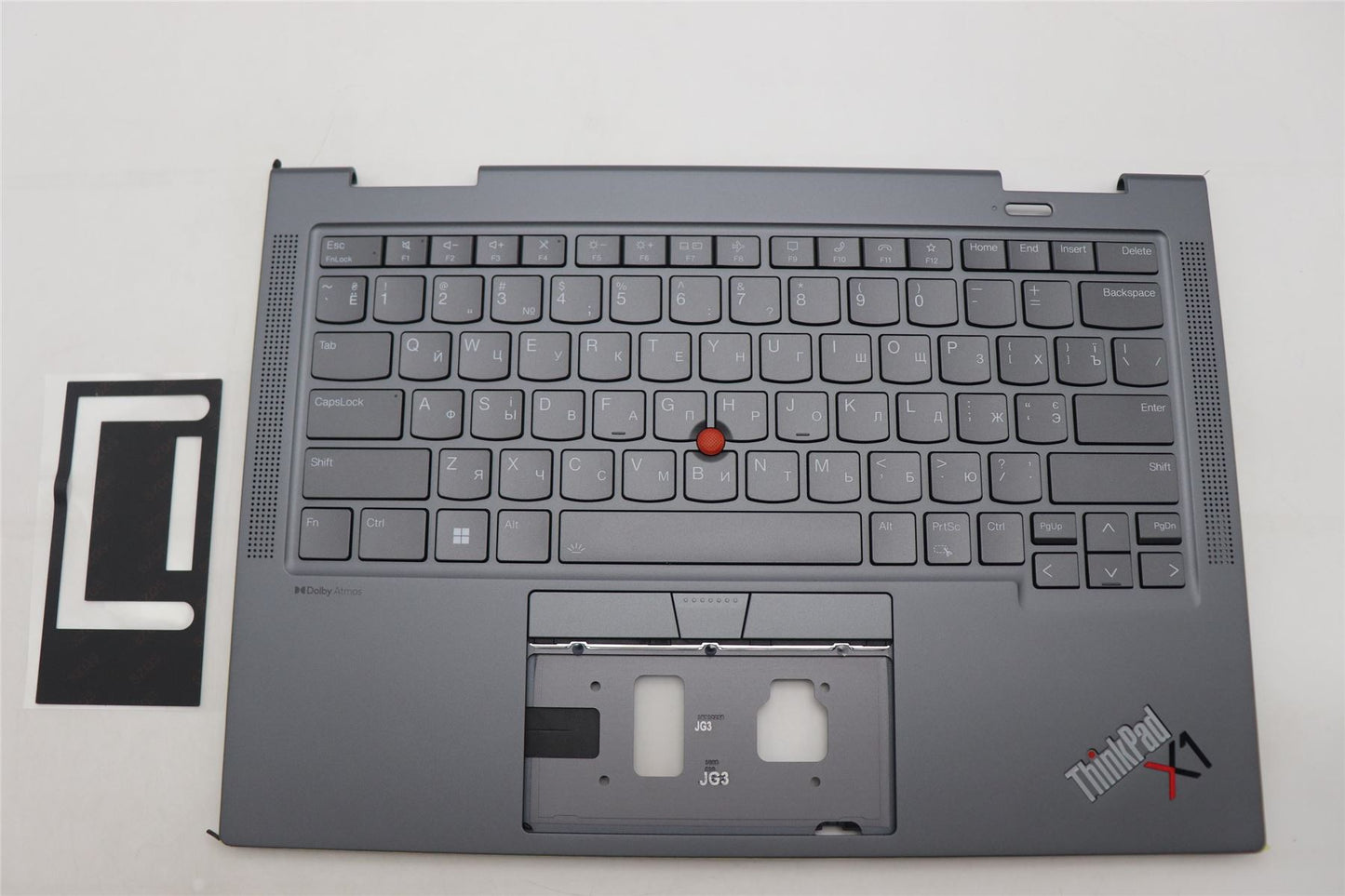 Lenovo ThinkPad X1 8th Gen Keyboard Palmrest Top Cover Ukrainian Grey 5M11H62516