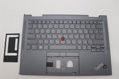 Lenovo ThinkPad X1 8th Gen Keyboard Palmrest Top Cover Ukrainian Grey 5M11H62516