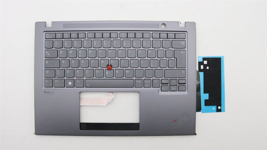 Lenovo ThinkPad T14s Gen 3 Keyboard Palmrest Top Cover Italian Grey 5M11H26173