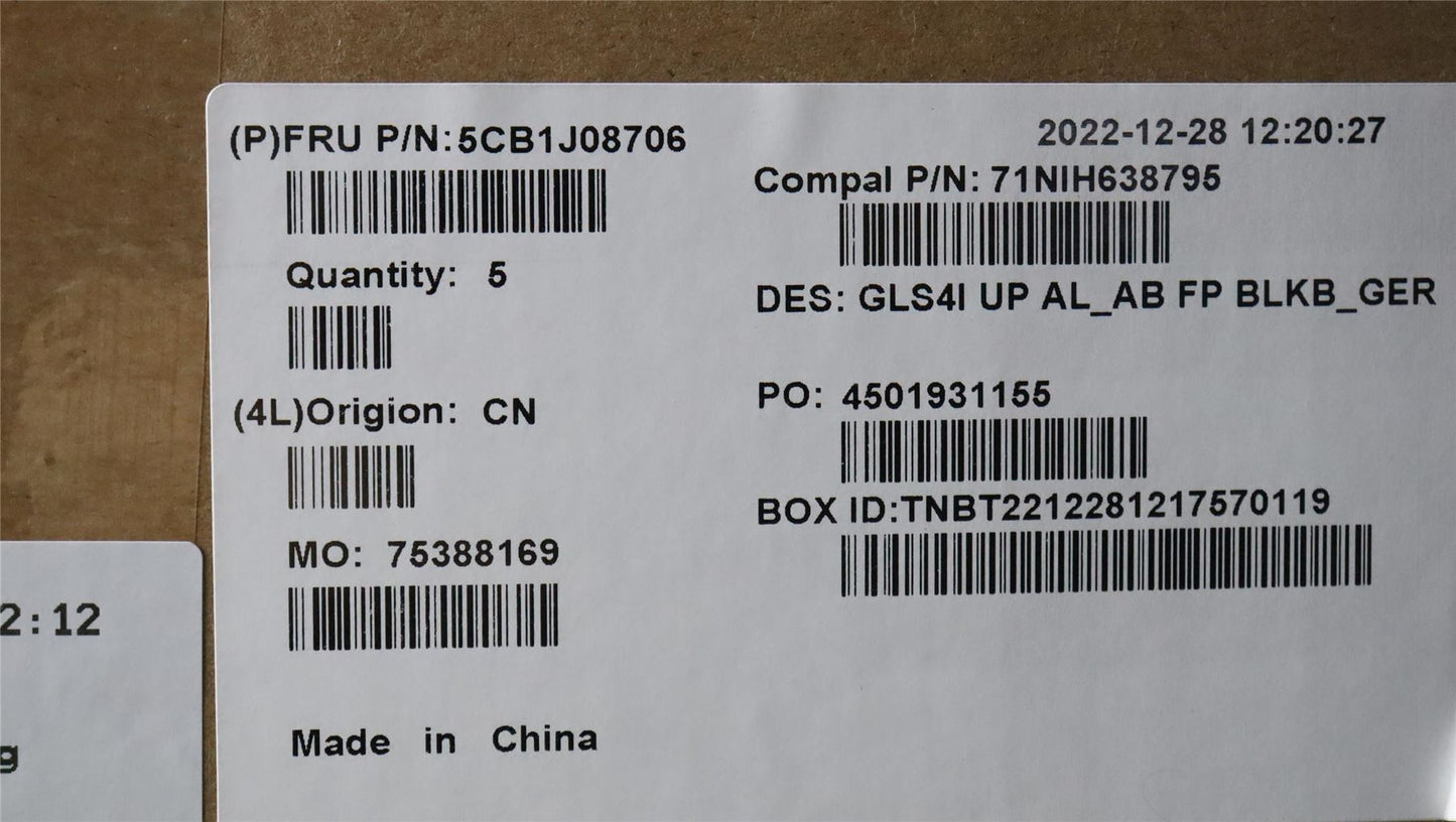 Lenovo IdeaPad 5 14IAL7 Palmrest Cover Touchpad Keyboard German 5CB1J08706