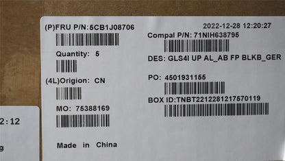Lenovo IdeaPad 5 14IAL7 Palmrest Cover Touchpad Keyboard German 5CB1J08706