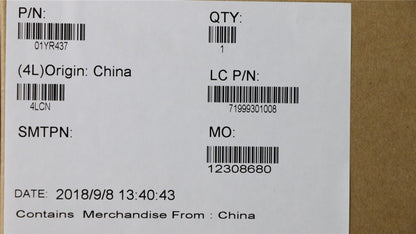 Lenovo MECH_ASM ASM_Case_Rear_Cover_WQHD_IR_SV 01YR437