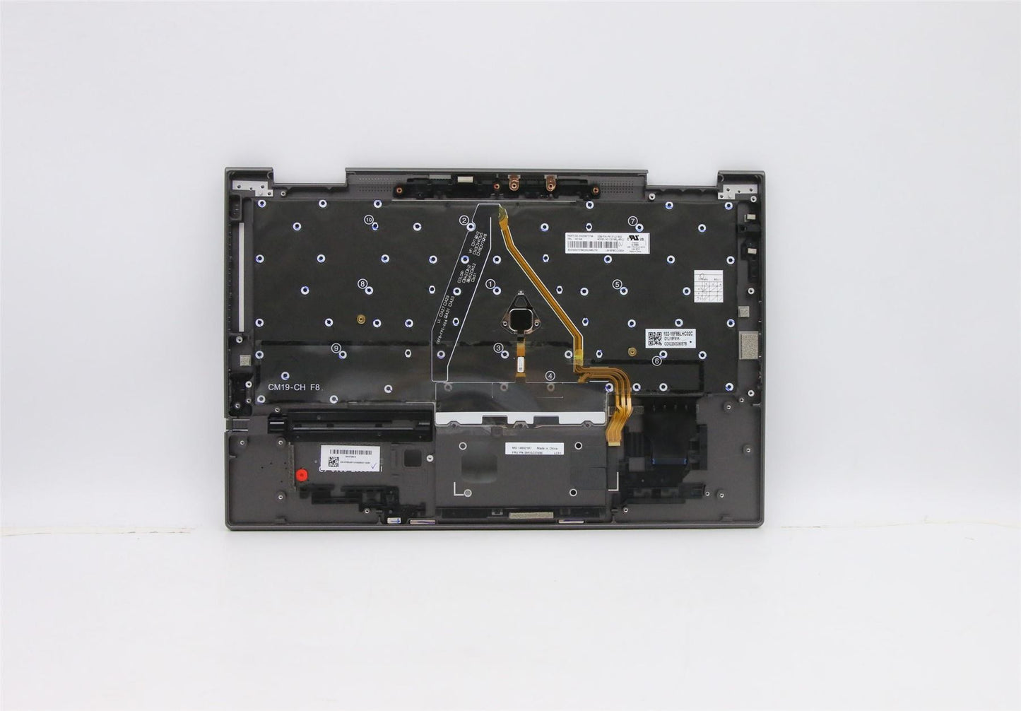 Lenovo Yoga X1 5th Keyboard Palmrest Top Cover German Grey 5M10Z37090