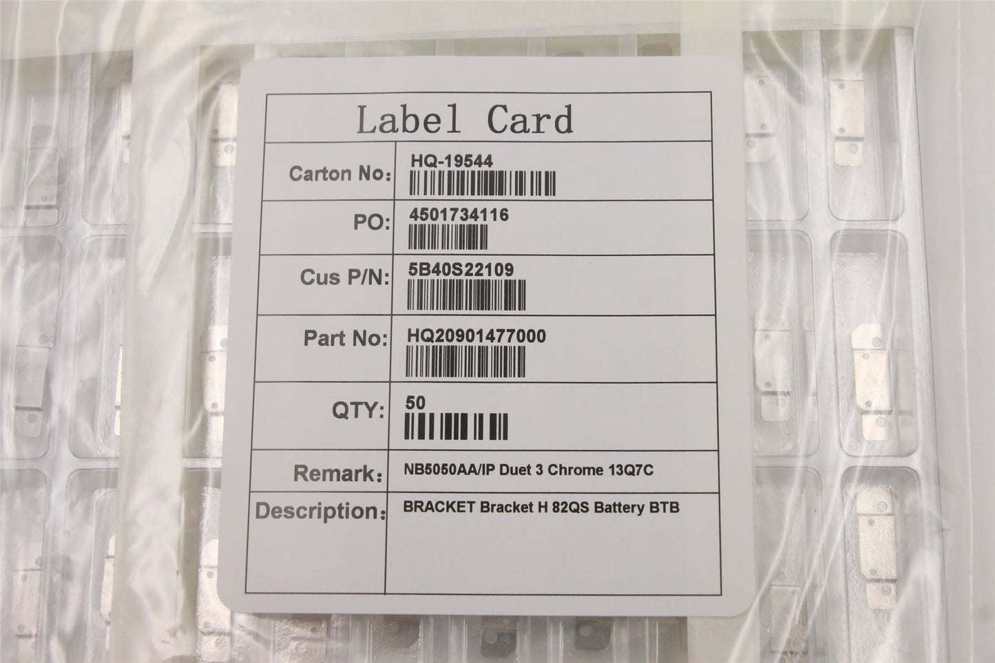 Lenovo Bracket H 82QS Battery BTB 5B40S22109