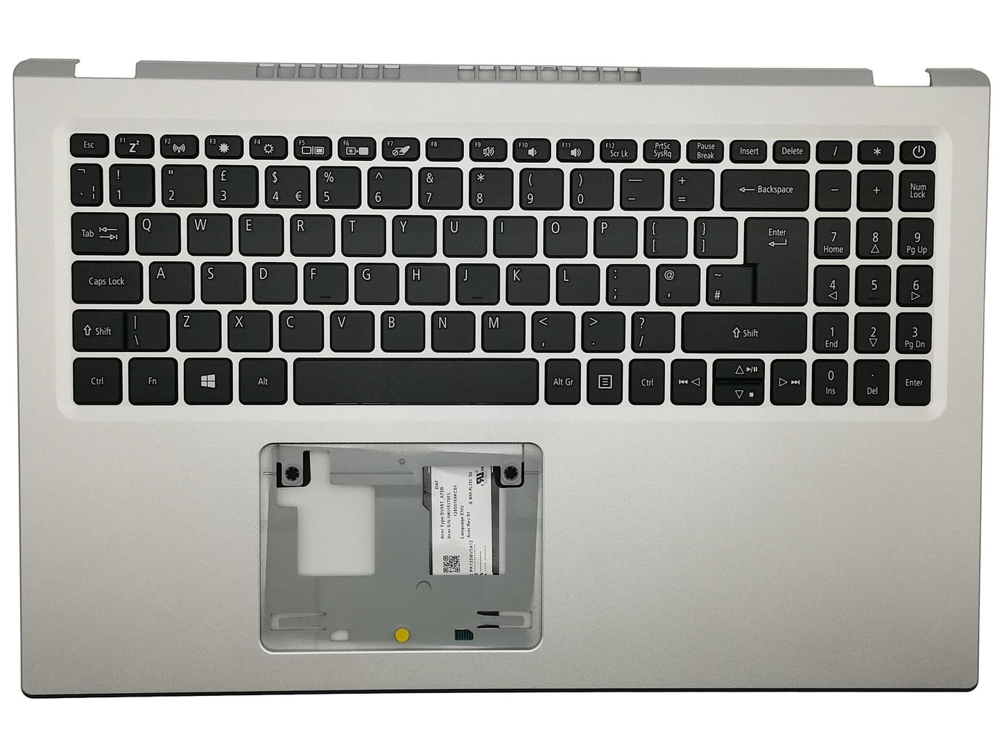 Acer Aspire A515-56G Palmrest Cover Keyboard UK Silver 6B.AT9N2.013