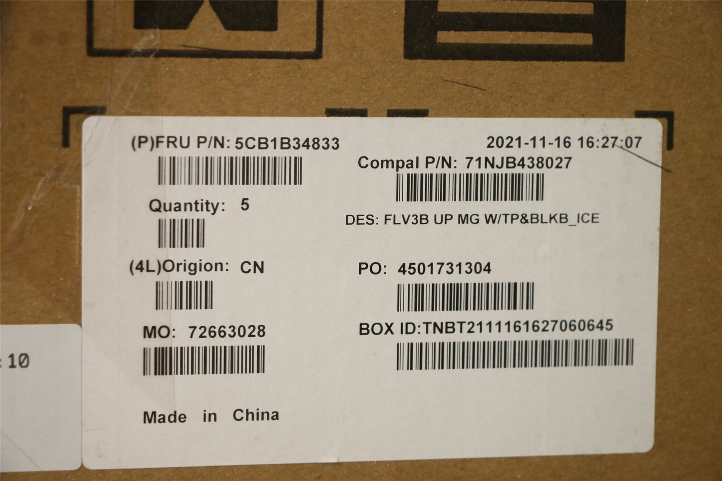 Lenovo UpperCaseASM_ILD C20VG MGBL 5CB1B34833