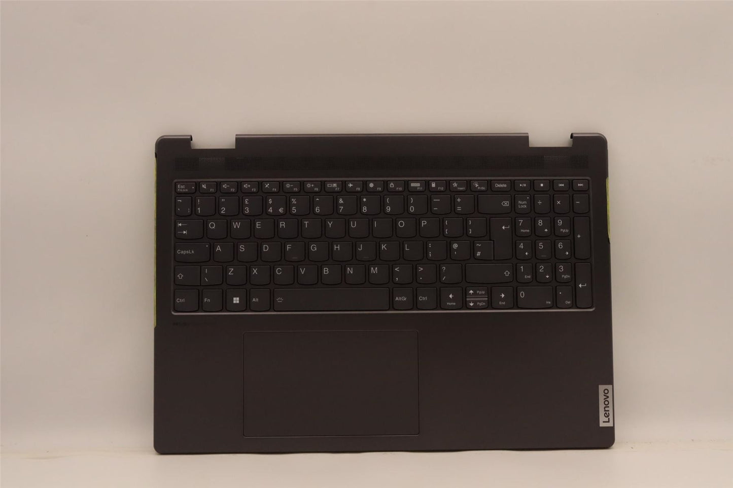Lenovo Yoga 7 16IAH7 Palmrest Cover Touchpad Keyboard UK Storm Grey 5CB1J04017