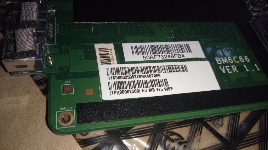 Lenovo Q190 W8P 1017U 1.6G HM70 W/ZIGBEE MB 90002509