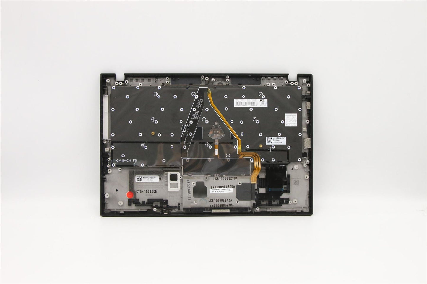 Lenovo ThinkPad X1 7th Gen Keyboard Palmrest Top Cover Danish Black 5M10W85881