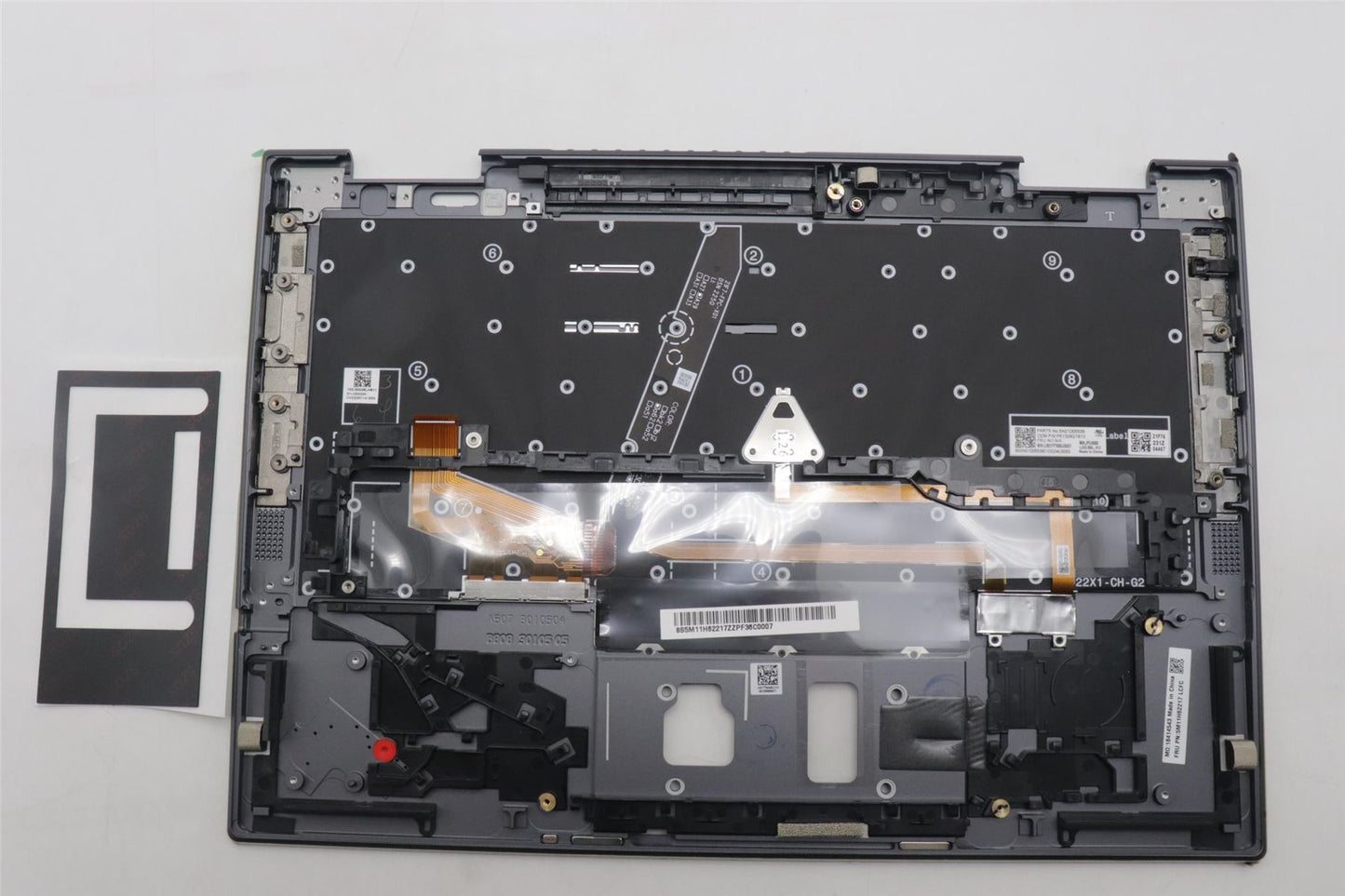Lenovo ThinkPad X1 8th Gen Keyboard Palmrest Top Cover Belgian Grey 5M11H62217